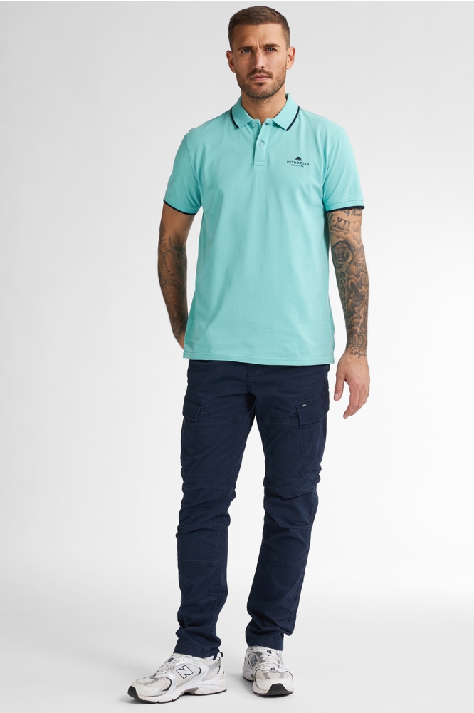 POLO MET PUNTKRAAG M 1050 POL105 5180 Aqua